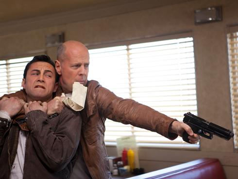 Bruce Willis and Joseph Gordon-Levitt in Looper