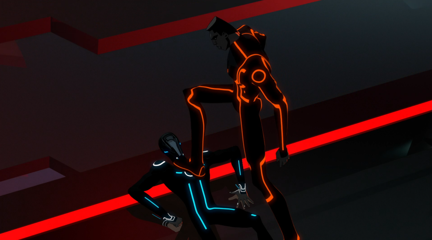 Cutler fighting Beck - Terminal - Terminal - Tron: Uprising