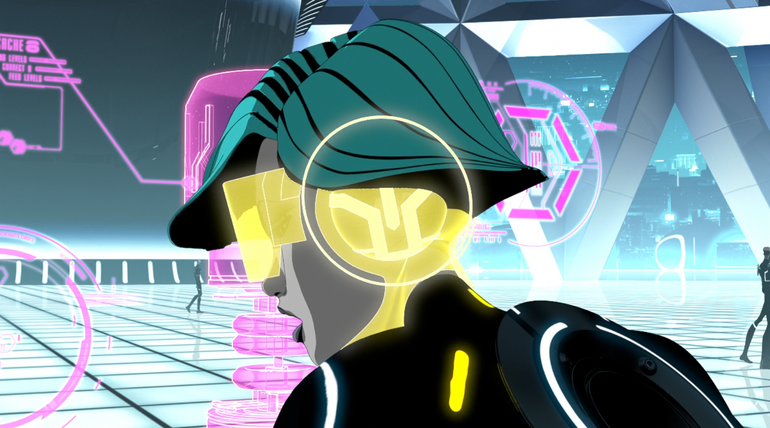 Mara working in Able's shop - Terminal - Terminal - Tron: Uprising