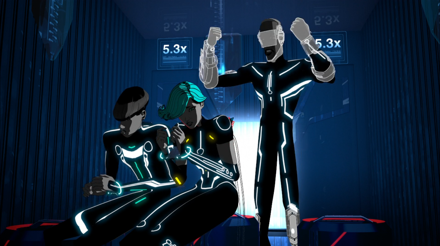 Tron Uprising - No Bounds - Able tries to disarm the bomb