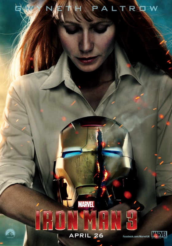 Iron Man Posters Revealed Pepper Potts With Tony S Helmet