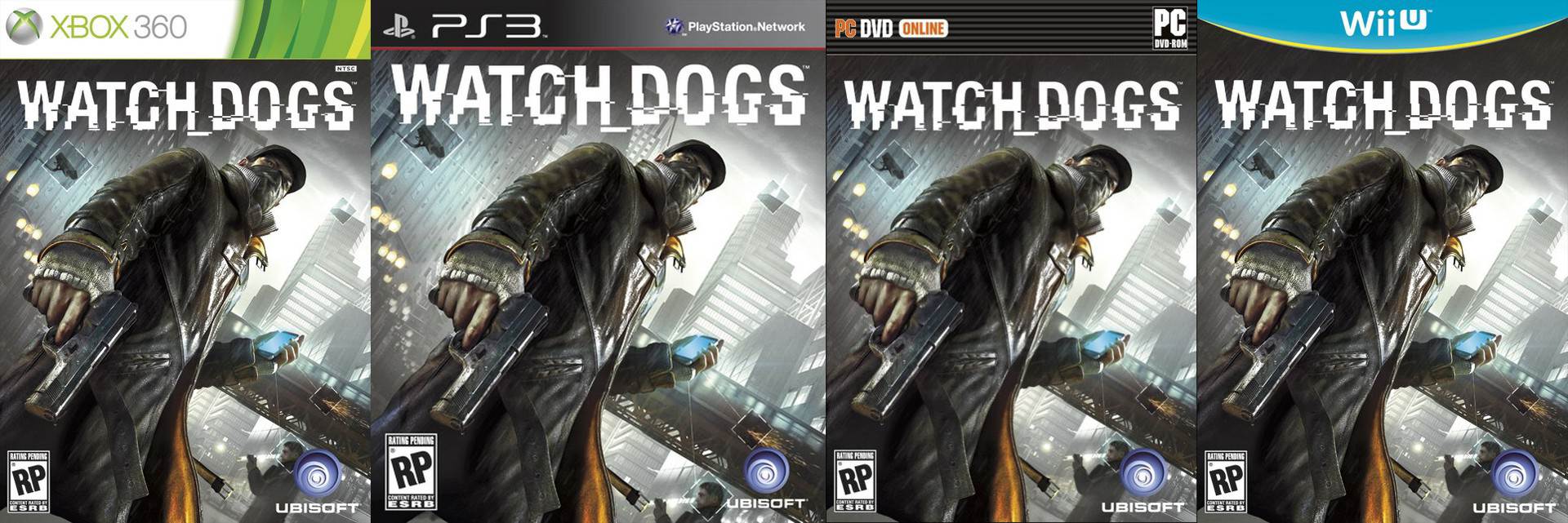 Watch Dogs (Ubisoft) cover art Xbox-360, PS3, PC and Wii U