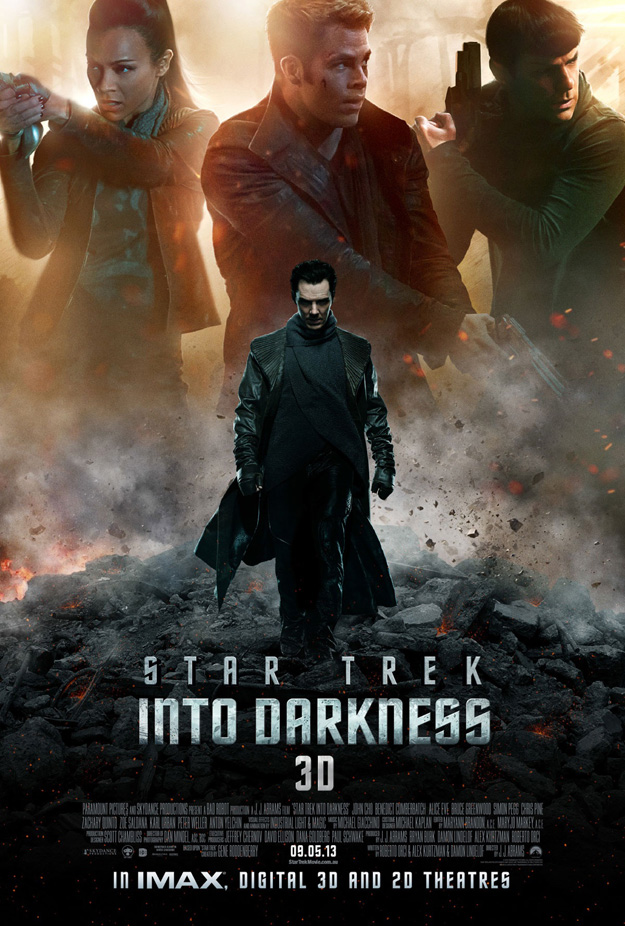 Star Trek Into Darkness International Poster - Chris Pine, Zachary Quinto, zoe Saldana and Benedict Cumberbatch - scifiempire.net