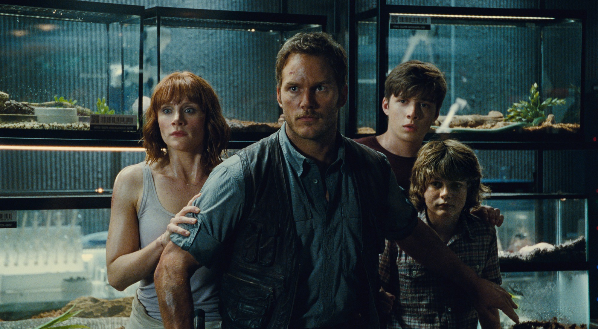 Owen, Claire, Gray and Zach - Jurassic World