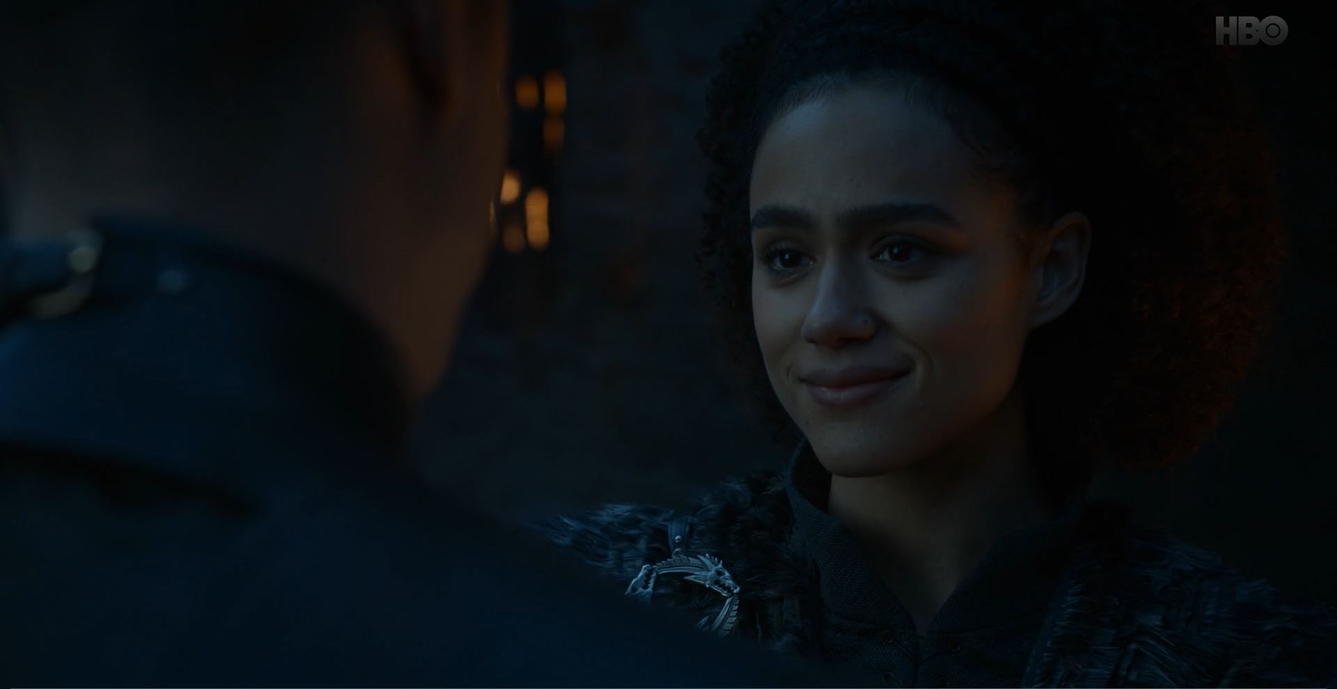 Game of Thrones S08E02 A Knight of the Seven Kingdoms Review - Missandei smiles at Grey Worm