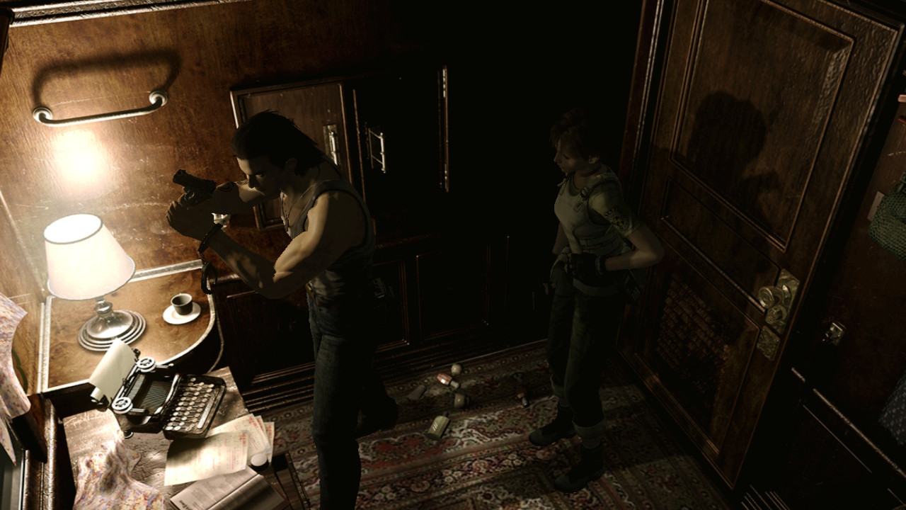 Resident Evil Zero - using a typewriter to save