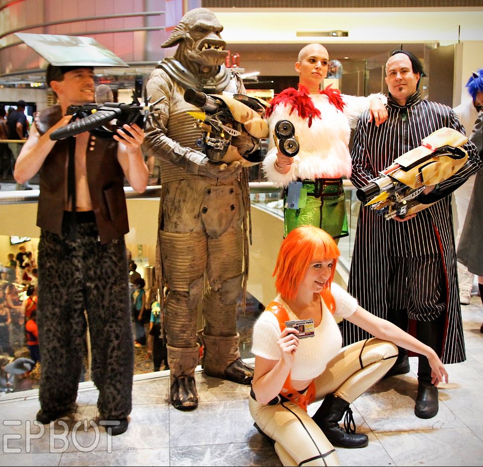 Five characters at Dragon Con 14