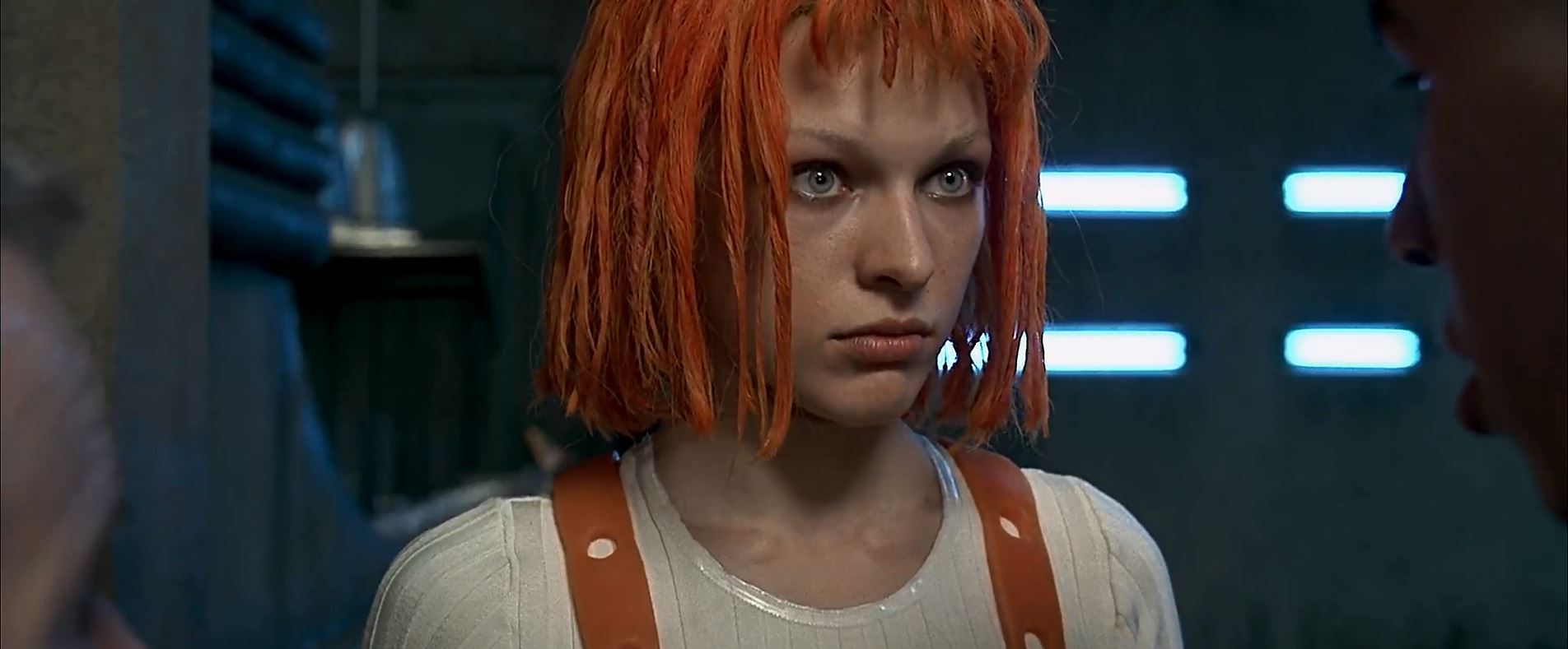 Milla Jovovich as Leeloo with orange hair - The Fifth Element