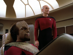 Worf and Captain Picard