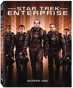 Star Trek Enterprise season 1 Blu-ray cover - Jolene Blalock as T'pol - Scott Bakula as Jonathan Archer