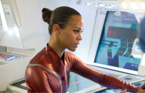 Zoe Saldana in wetsuit as Uhura - Star Trek Into Darkness