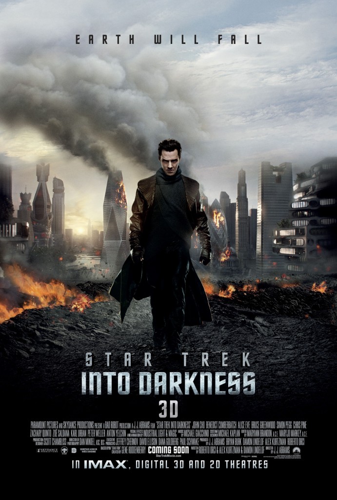 Star Trek Into Darkness 3d poster with Benedict Cumberbatch - Earth Will Fall