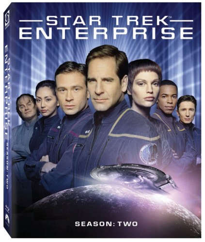 Enterprise season 2 Blu-ray cover - Jolene Blalock as t'pol and Scott Bakula as Jonathan Archer