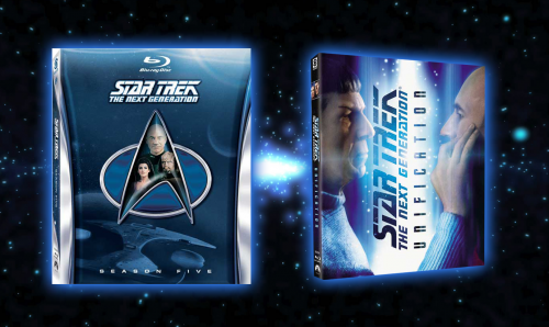 Star Trek TNG season 5 & Unification Blu-ray covers