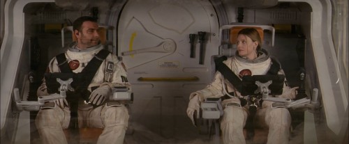 Romola Garai and Liev Schreiber in The Last Days On Mars