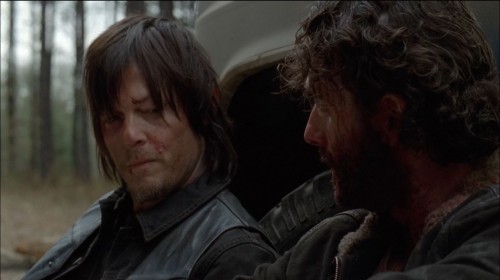 The Walking Dead season 4 finale -Daryl and Rick talk about the attack