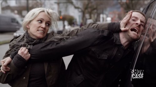 Continuum S3Ep8 So Do Our Minutes Hasten Review - Garza (Luvia Petersen) beats up a navy seal