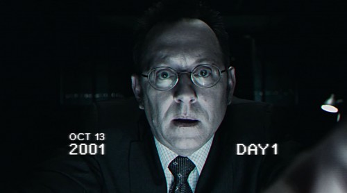 Harold Finch testing The Machine in 2001 (Michael Emerson)