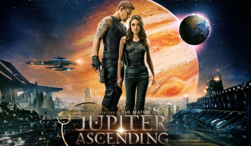 Jupiter Ascending Preview poster starring Mila Kunis and Channing Tatum