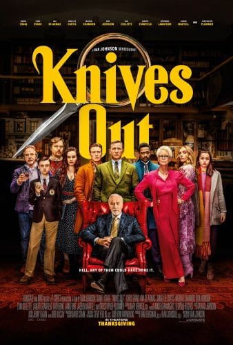 Knives Out poster with ensemble cast