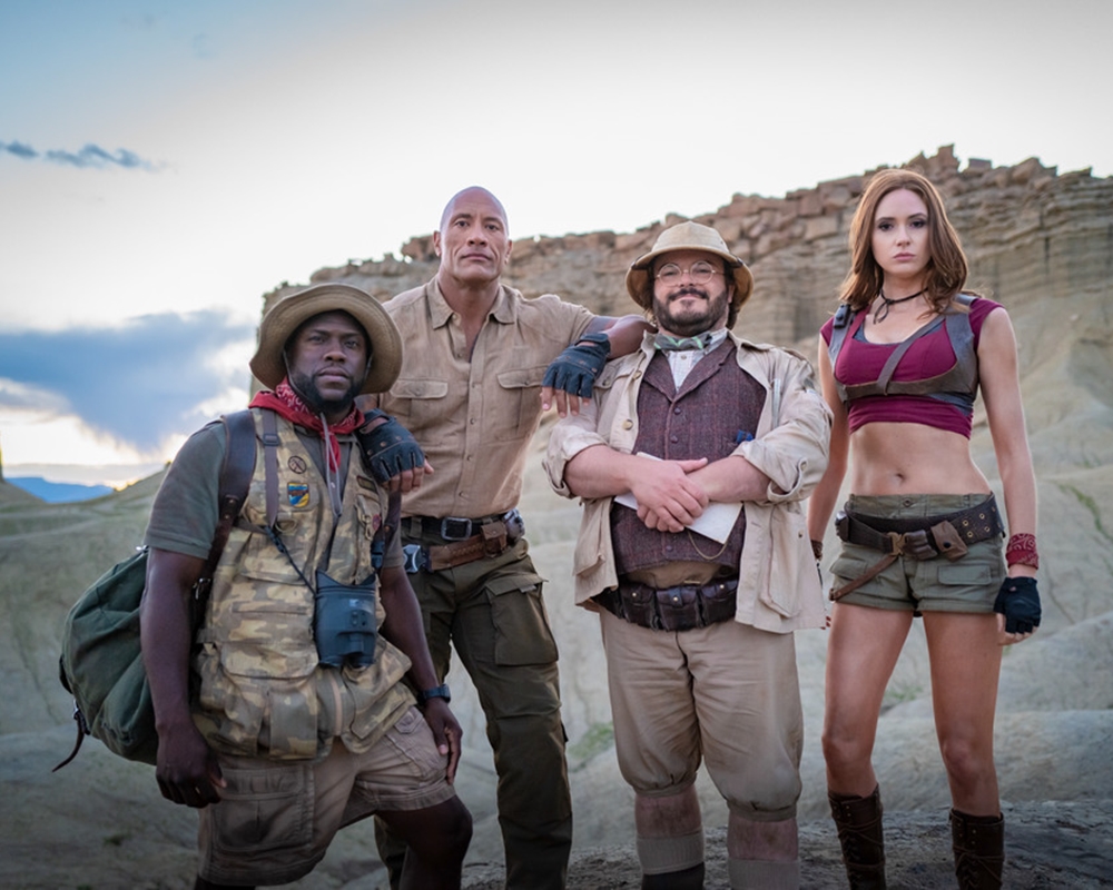 Jumanji The Next Level with Kevin Hart Dwayne Johnson Jack Black and Karen Gillan