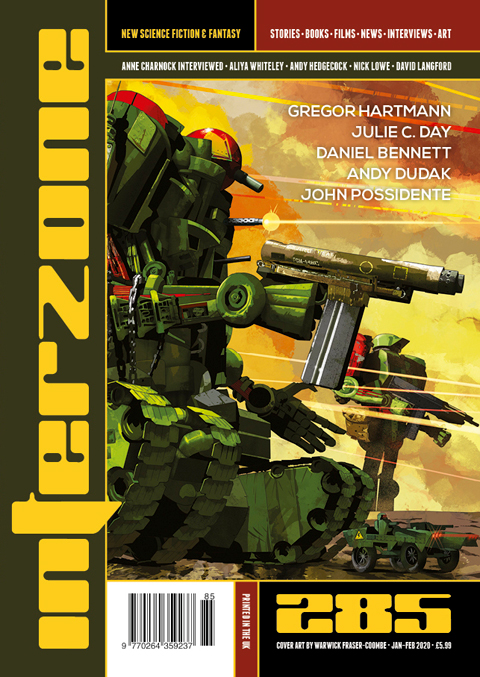 Interzone 285 cover by Warwick Fraser-Coombe