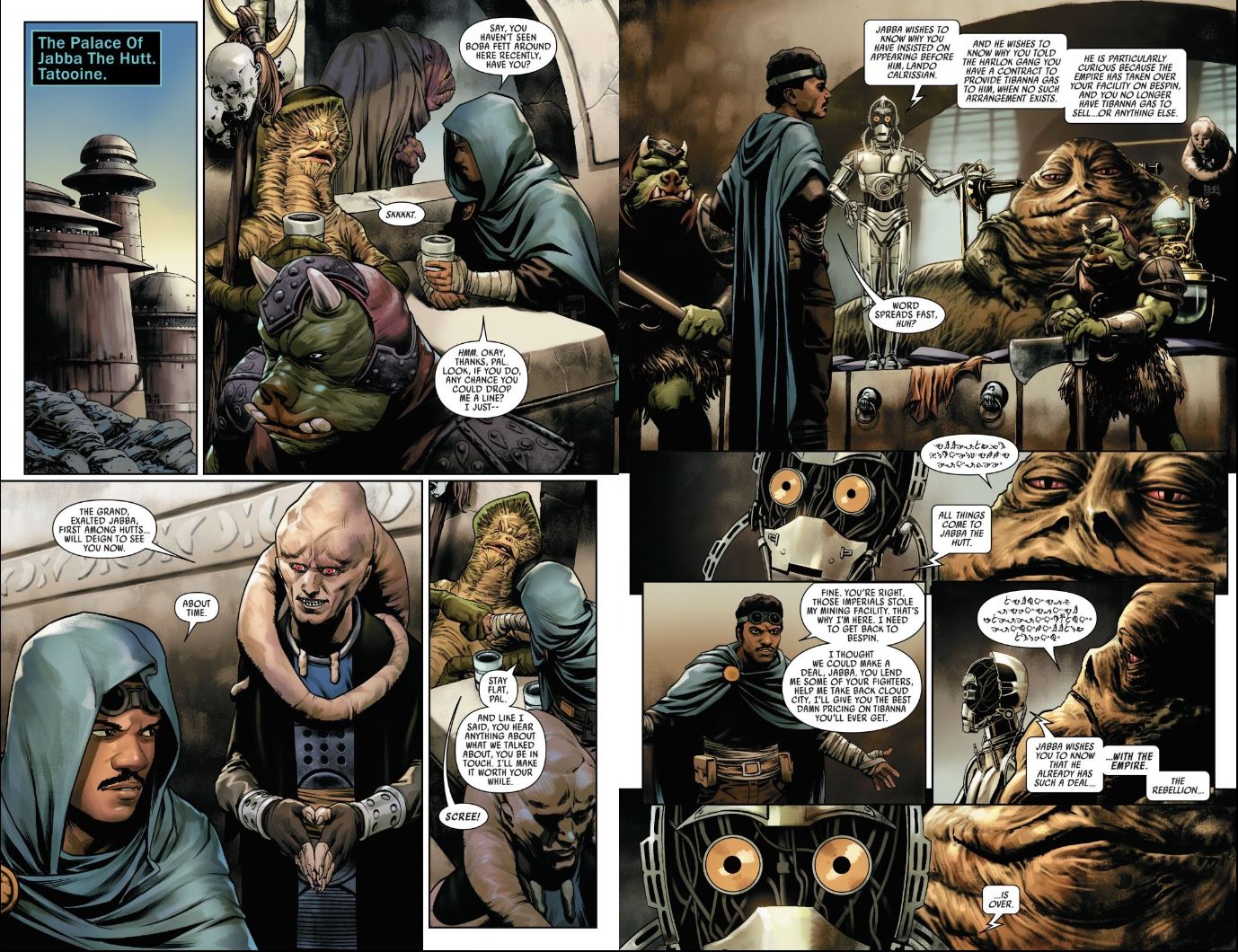 Star Wars (2020) #2 Lando has an audience with Jabba The Hut