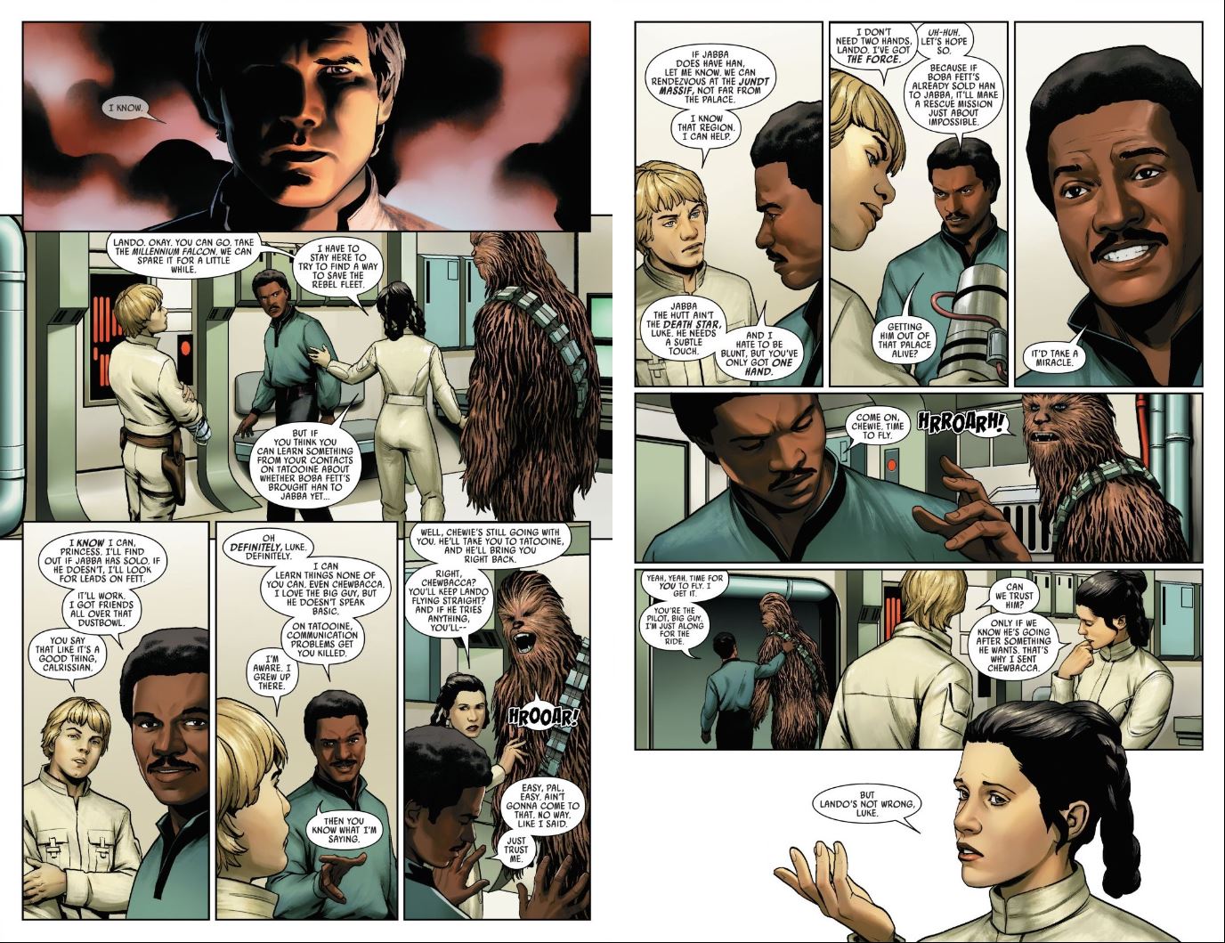 Star Wars (2020) #2 Lando talks with Leia and Luke