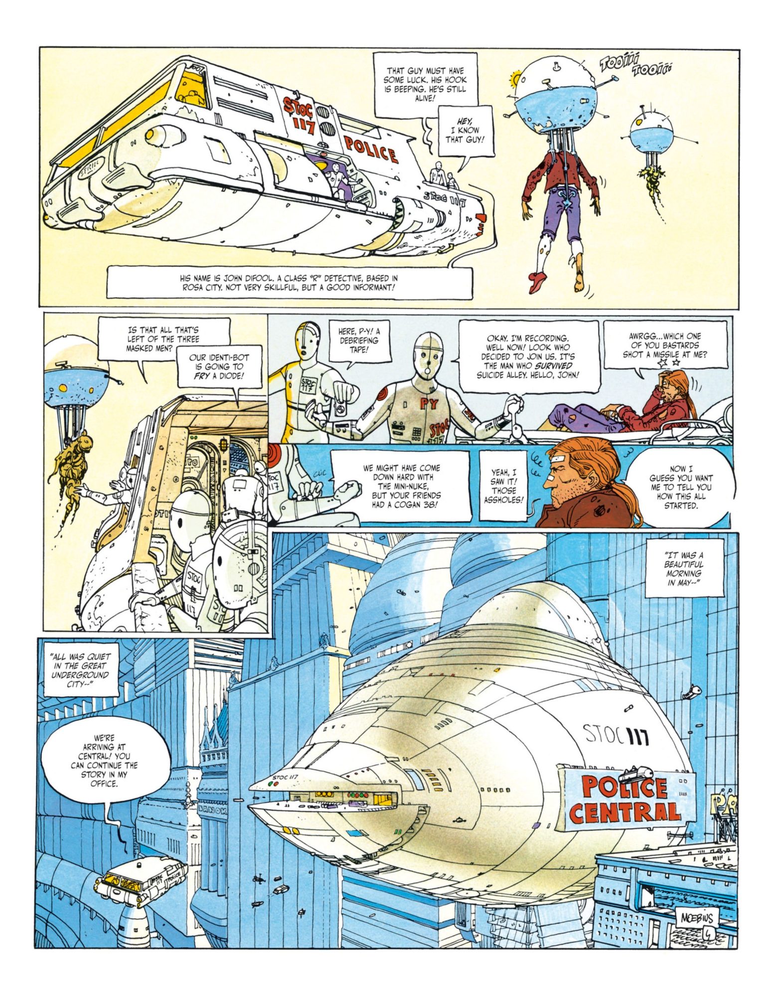 The Incal - John DiFool captured by the police