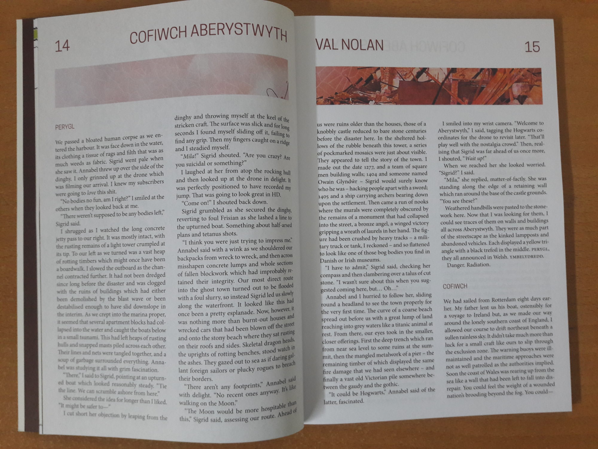 Interzone issue # 286 Review Cofiwch Aberystwyth by Val Nolan