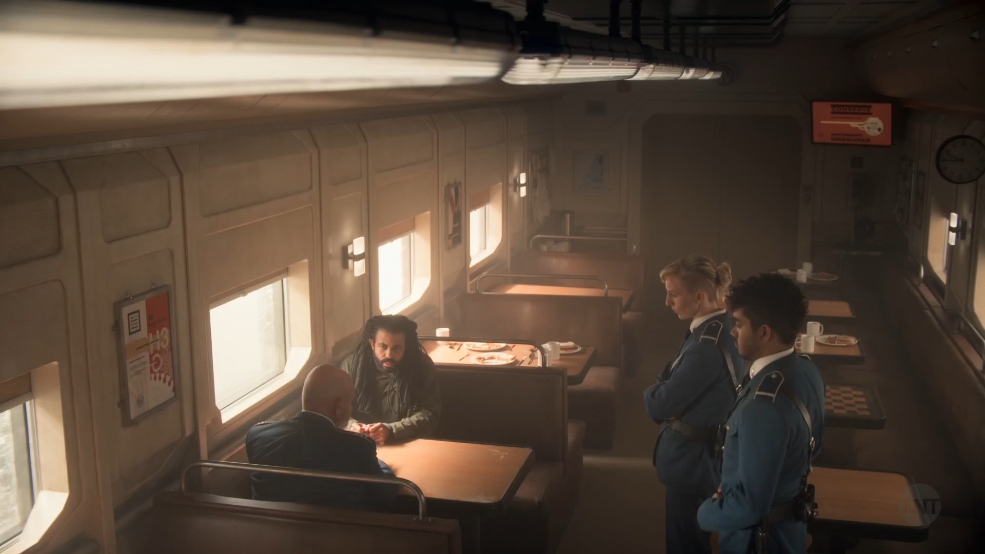 Snowpiercer series third class dining compartment