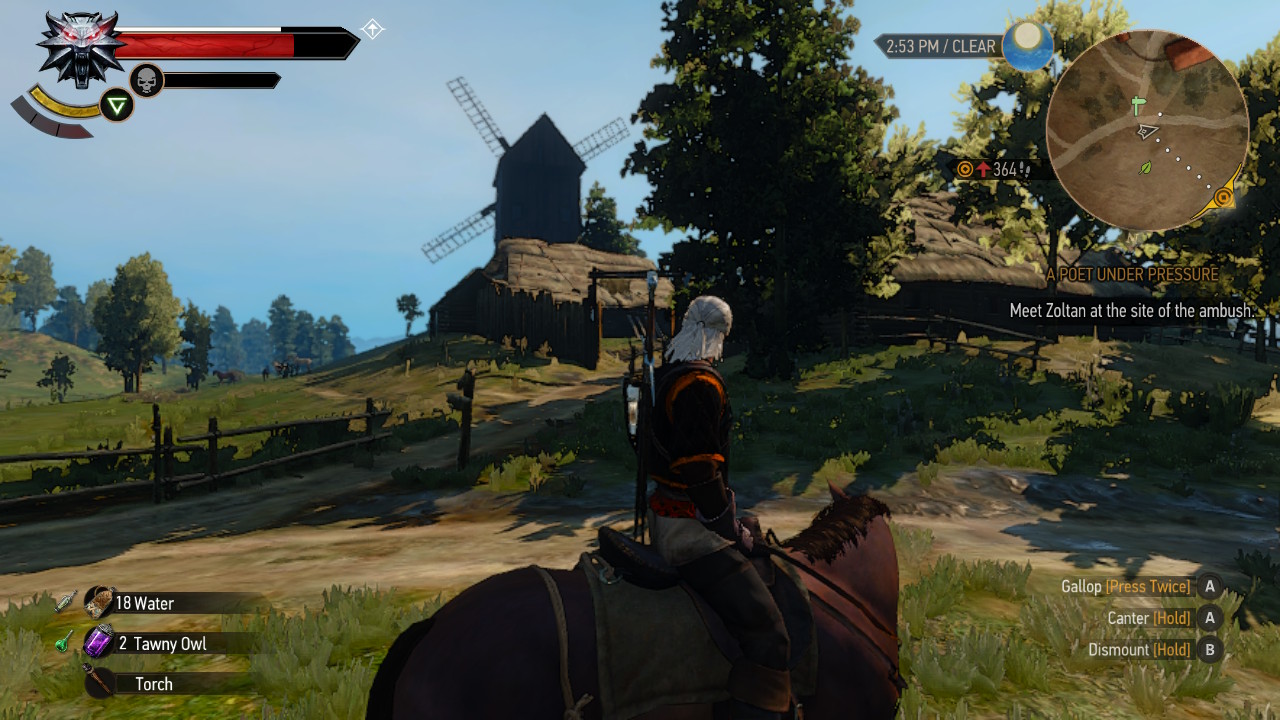 The Witcher 3 on Nintendo Switch Geralt riding