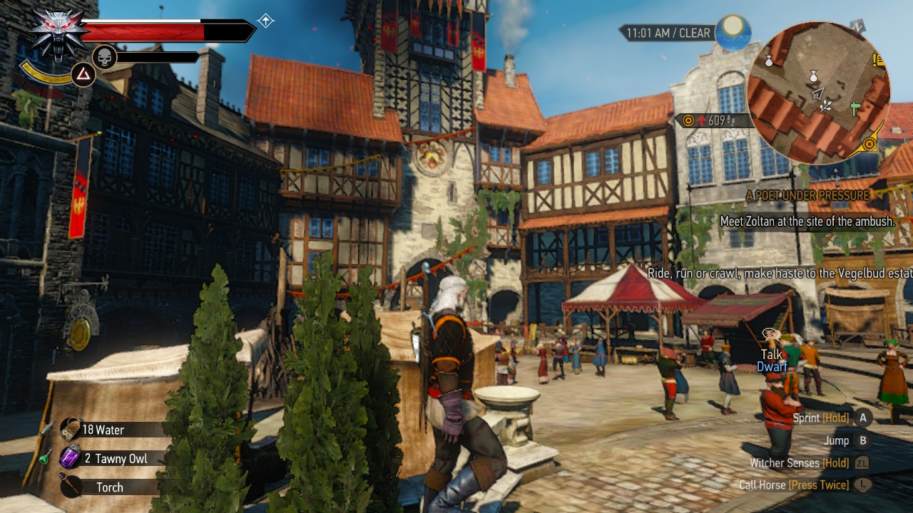 The Witcher 3 on Nintendo Switch streets of novigrad
