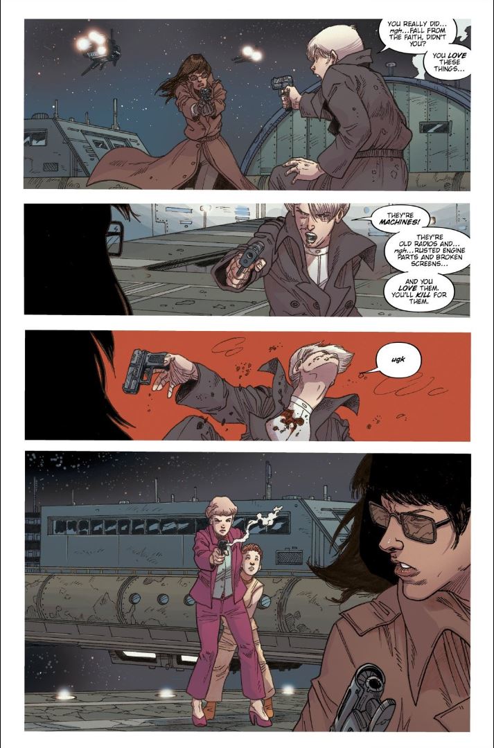 Blade Runner 2019 issue 8 Isobel kills Hythe