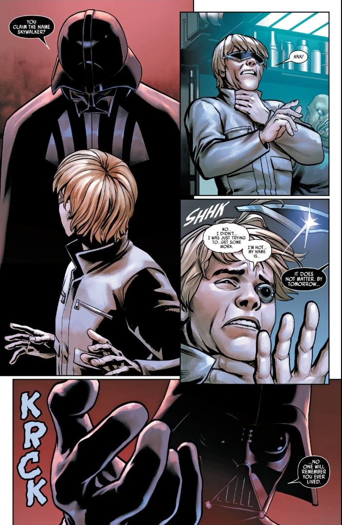 Star Wars (2020) #5 Vader strangles fake Luke