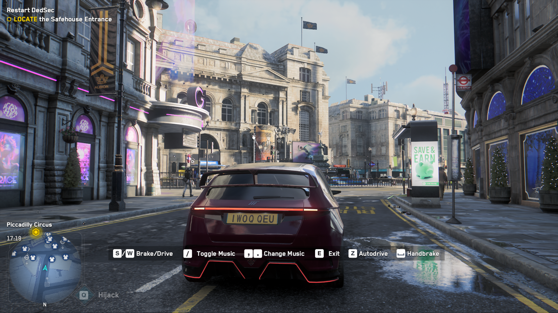 Watch Dogs Legion driving around