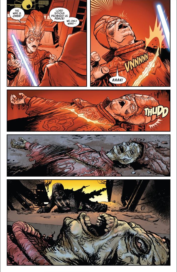 Darth Vader issue #7 corpse of Nute Gunray