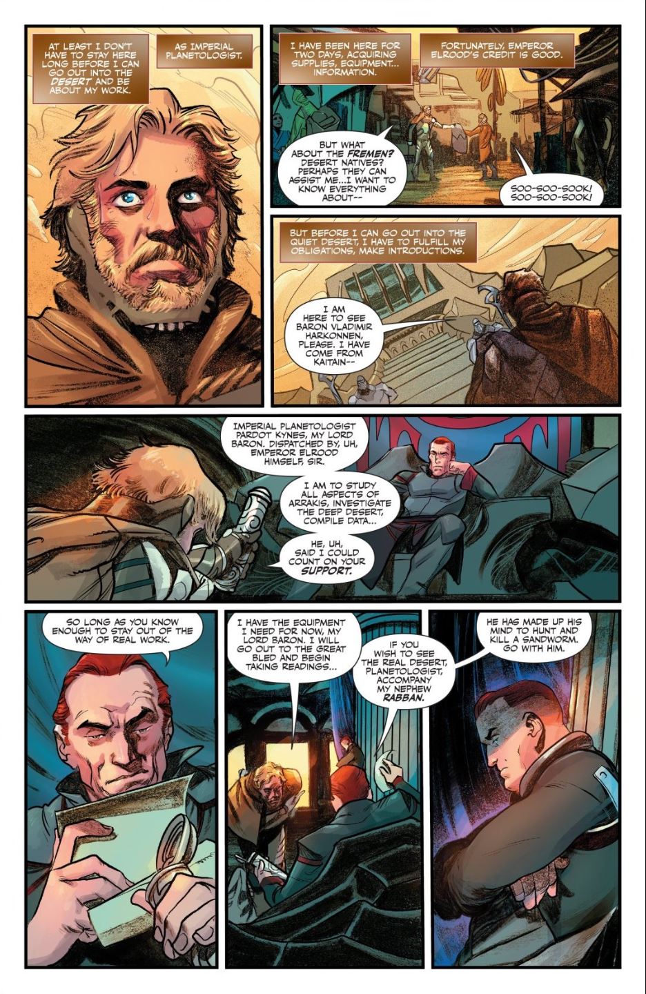 Dune House Atreides issue 2 Pardot Kynes meets BAron Harkonnen