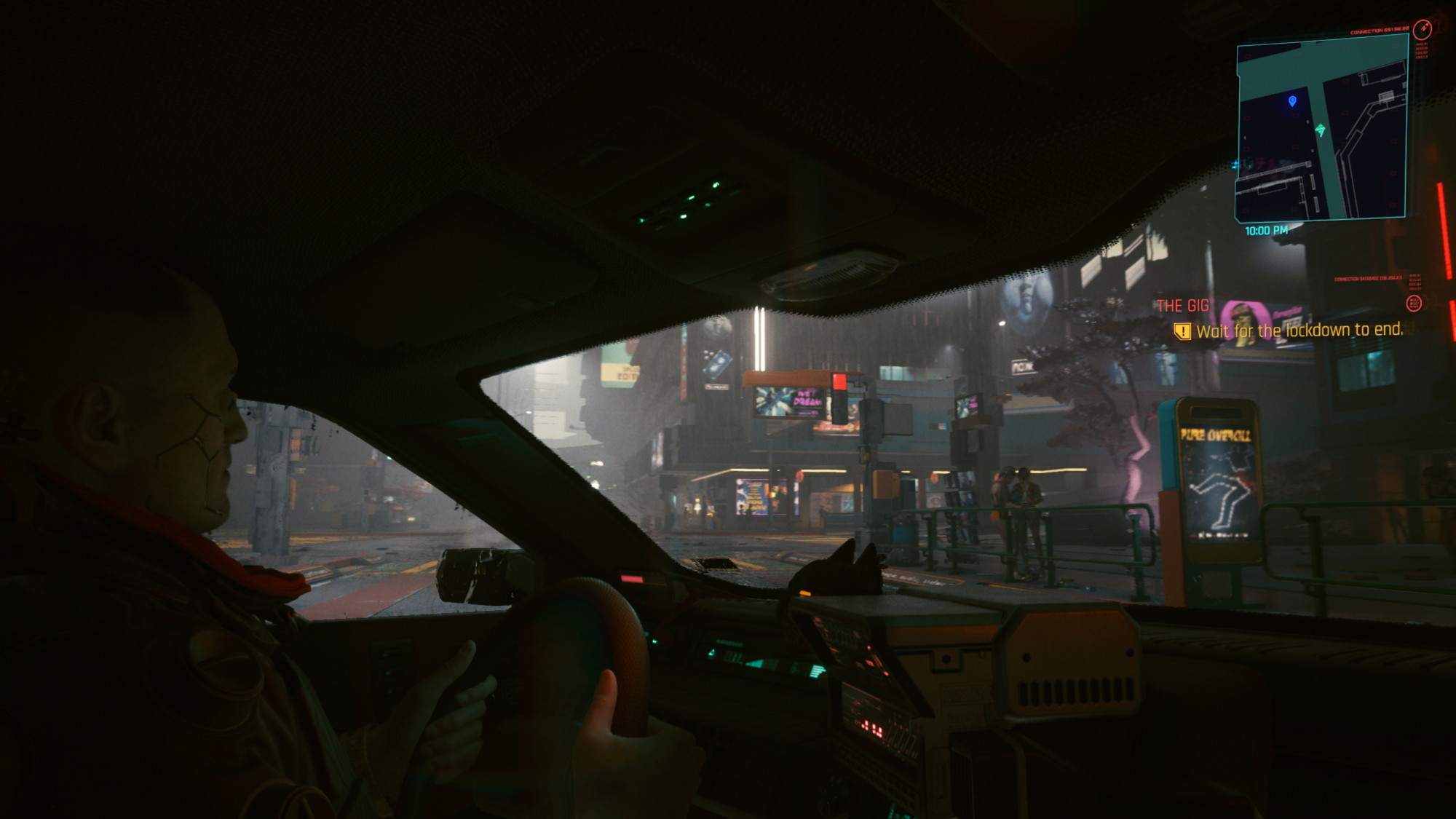 Cyberpunk 2077 driving with Jackie