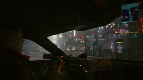 Cyberpunk 2077 driving with Jackie