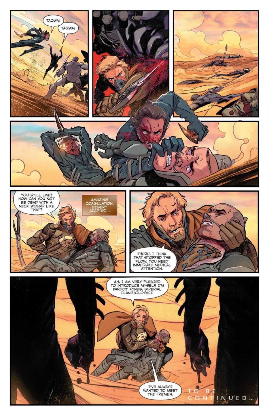 Dune House Atreides issue 3 Kynes saves a Fremen warrior