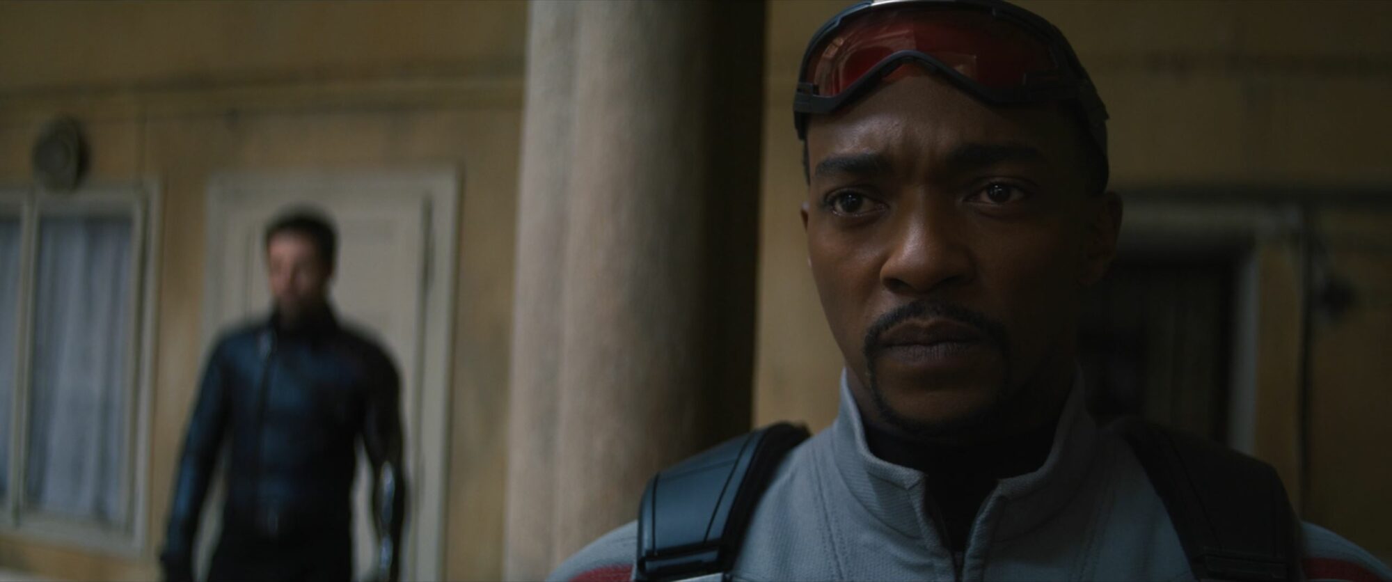 Sam Wilson confronts Karli Morgenthau in The Falcon and the Winter Soldier